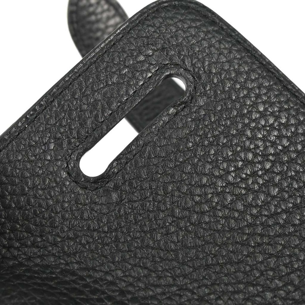 Hermes Black Taurillon Clemence Steve Caporal 27 Shoulder Bag