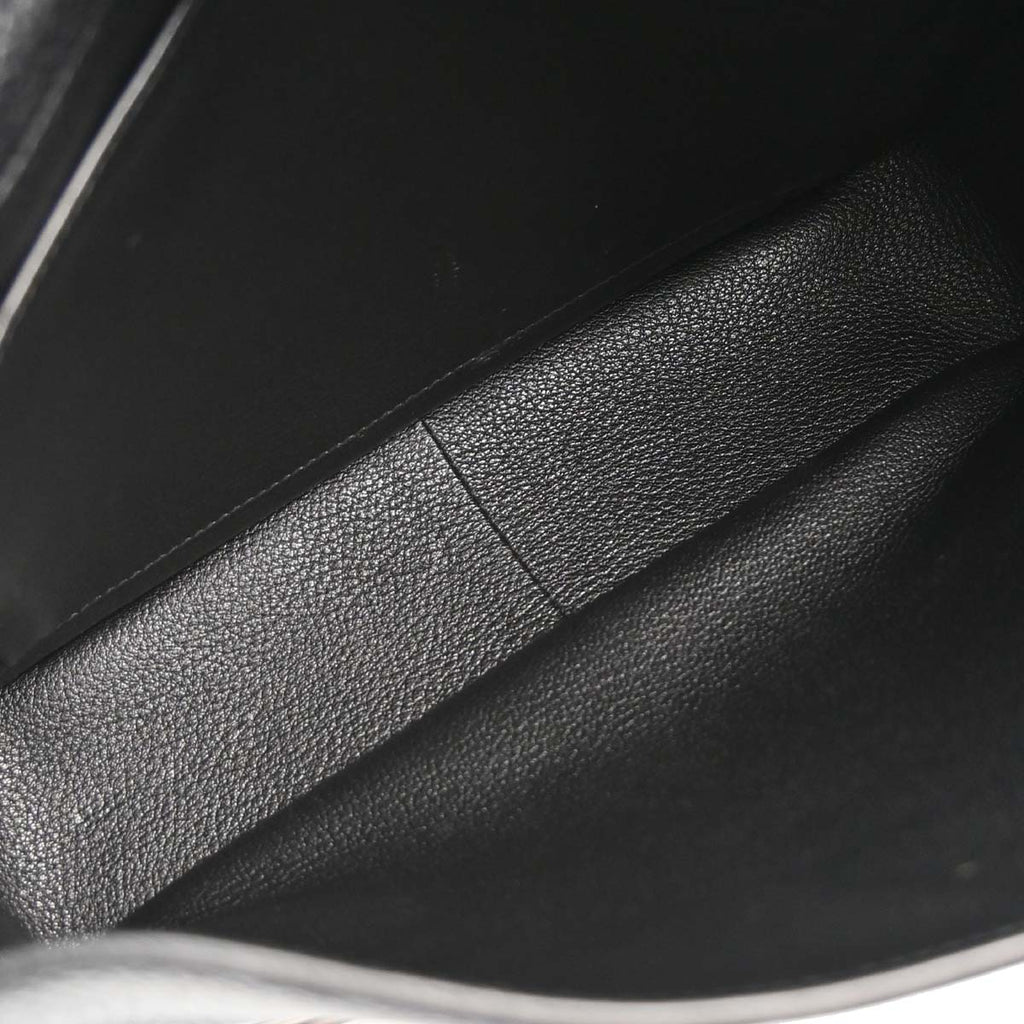 Hermes Black Taurillon Clemence Steve Caporal 27 Shoulder Bag