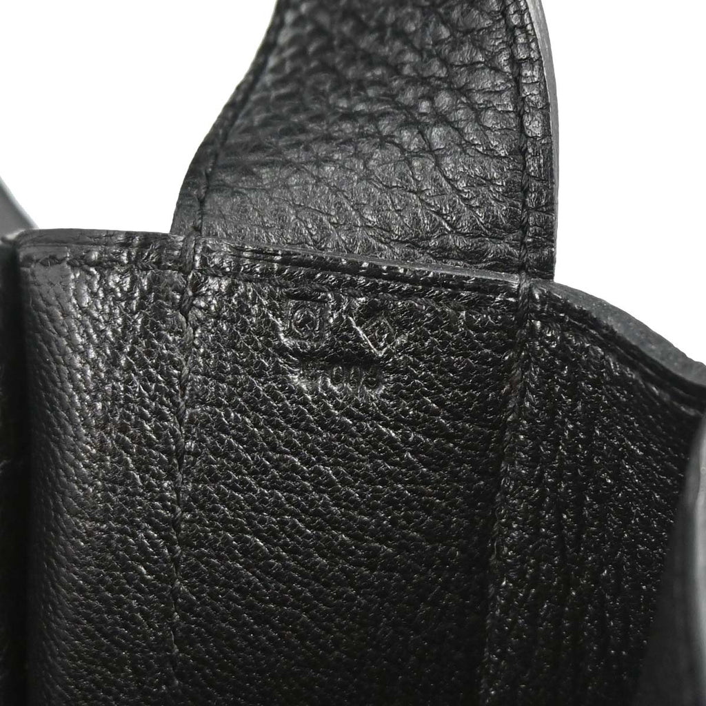 Hermes Black Taurillon Clemence Steve Caporal 27 Shoulder Bag