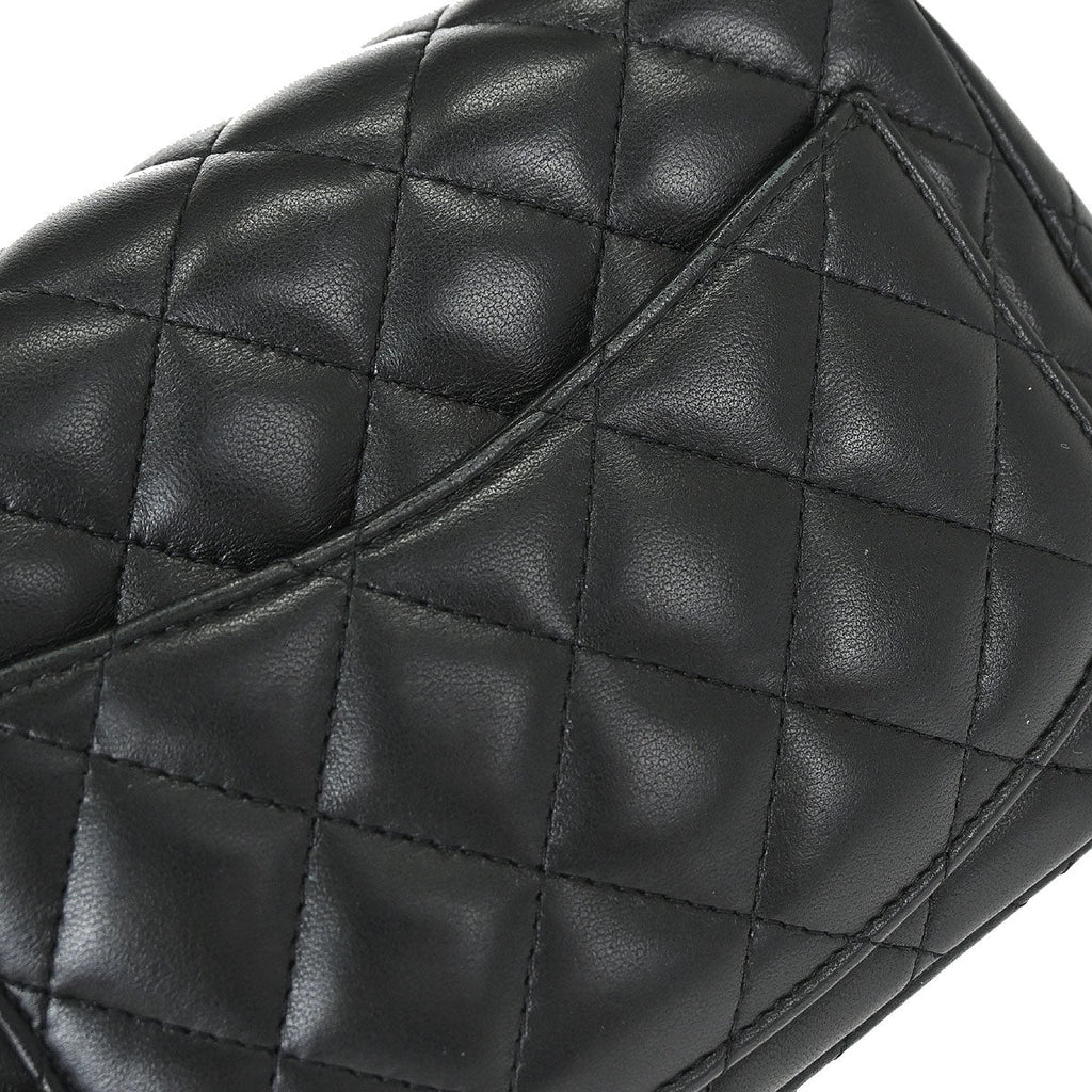 Chanel 2019 Black Lambskin Mini Classic Square Flap Shoulder Bag 17