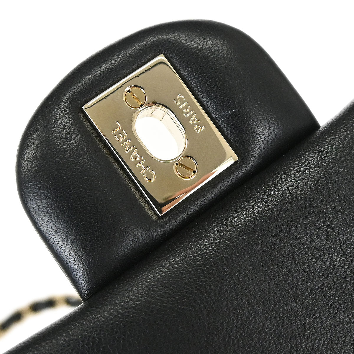 Chanel 2019 Black Lambskin Mini Classic Square Flap Shoulder Bag 17