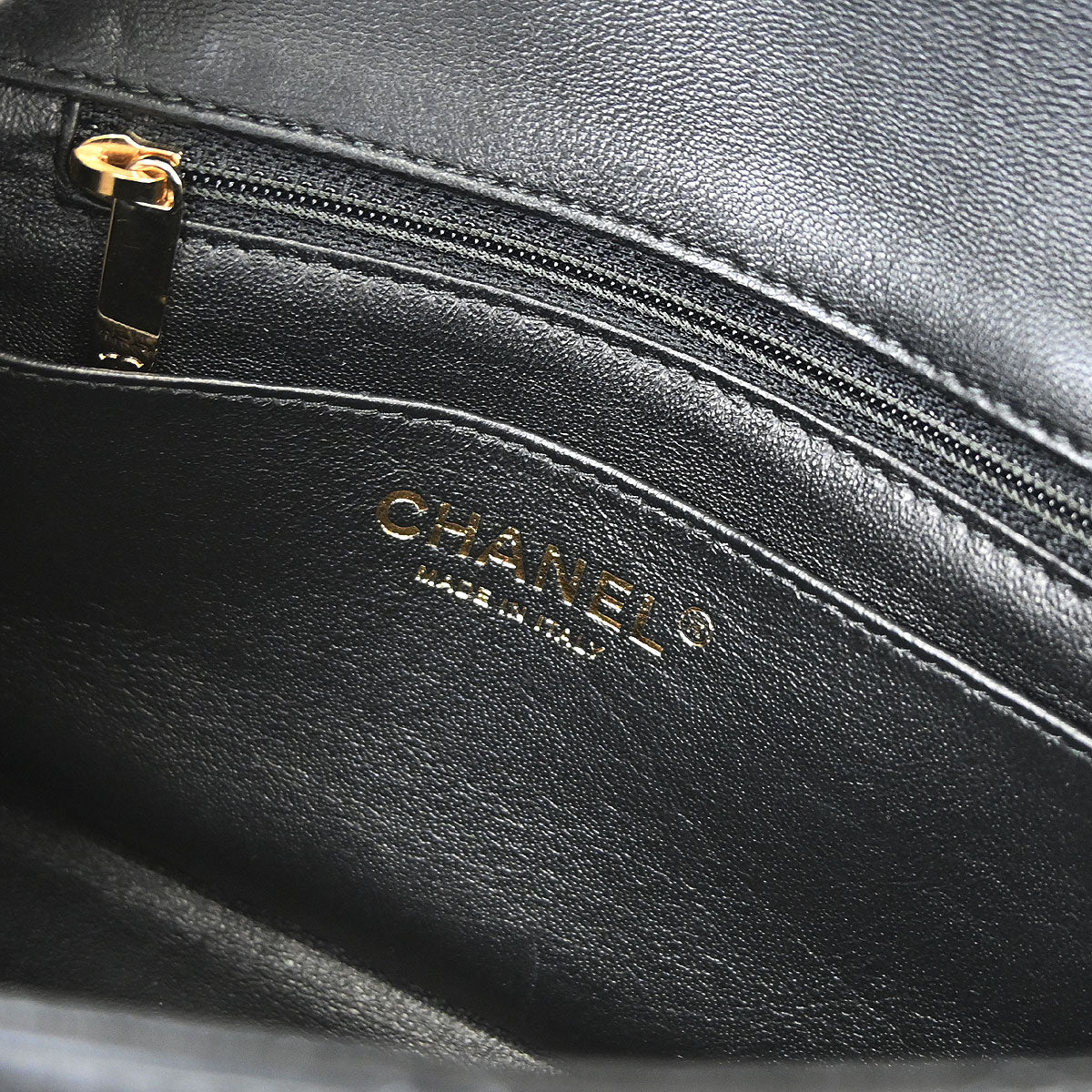 Chanel 2019 Black Lambskin Mini Classic Square Flap Shoulder Bag 17