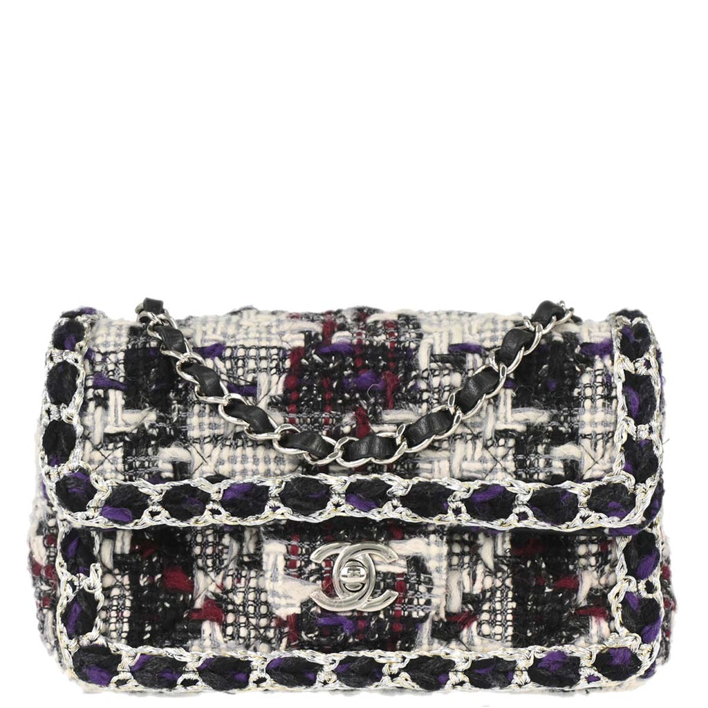Chanel 2019 Black White Tweed Shoulder Bag