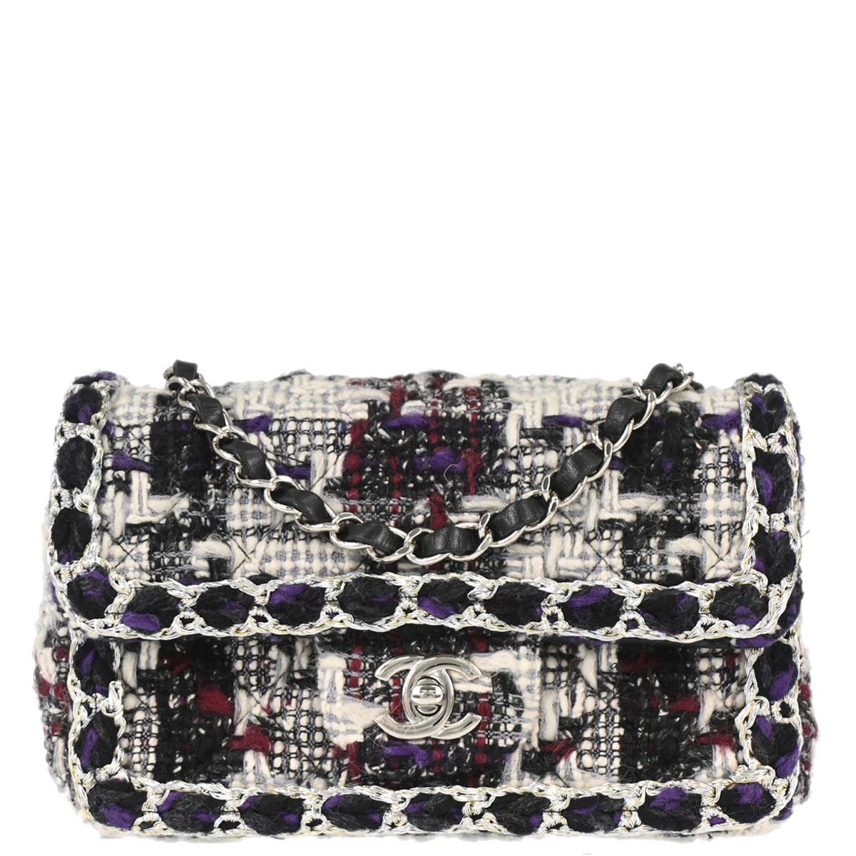 Chanel 2019 Black White Tweed Shoulder Bag