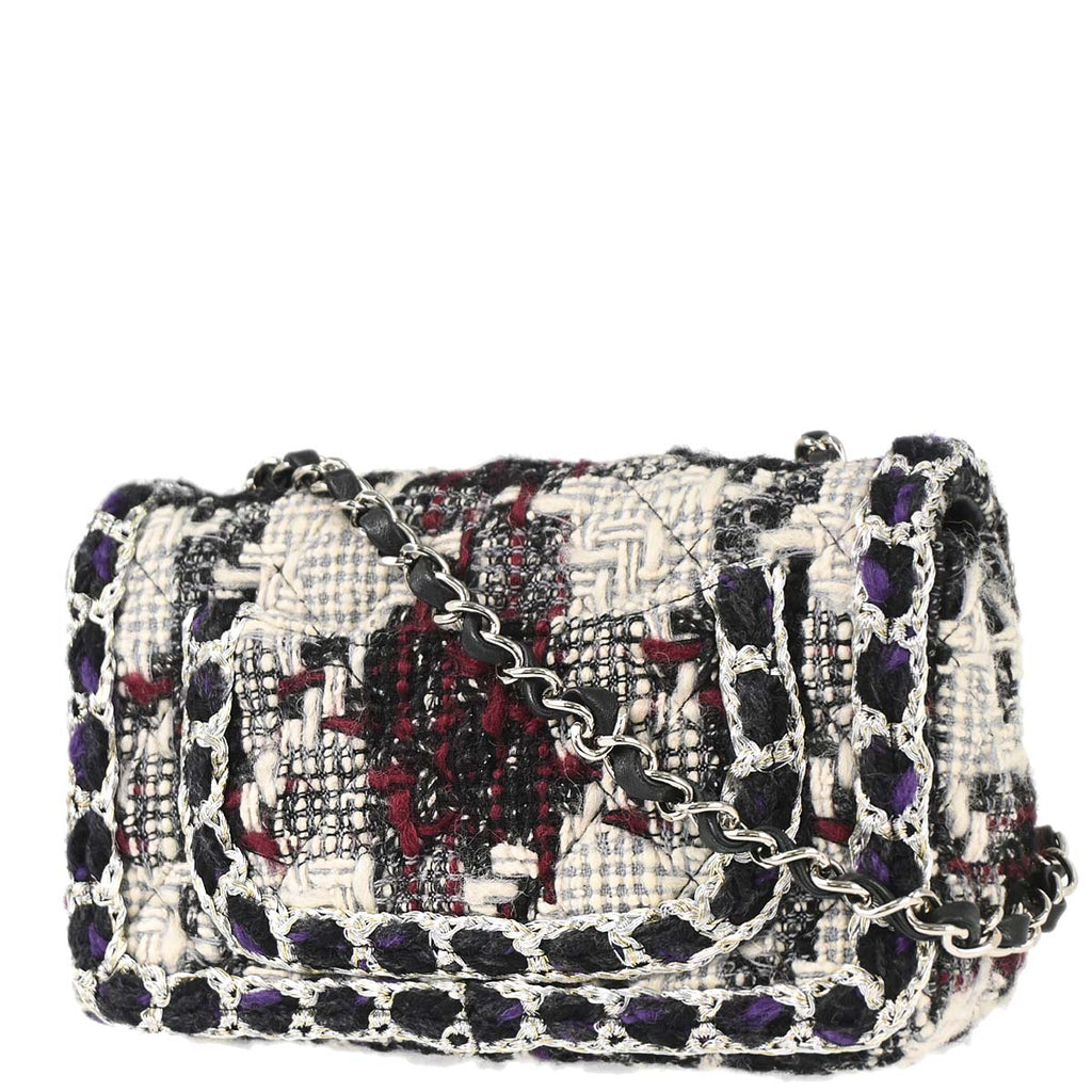 Chanel 2019 Black White Tweed Shoulder Bag