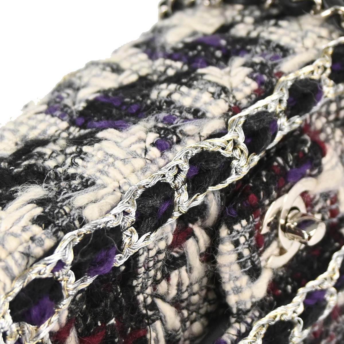 Chanel 2019 Black White Tweed Shoulder Bag