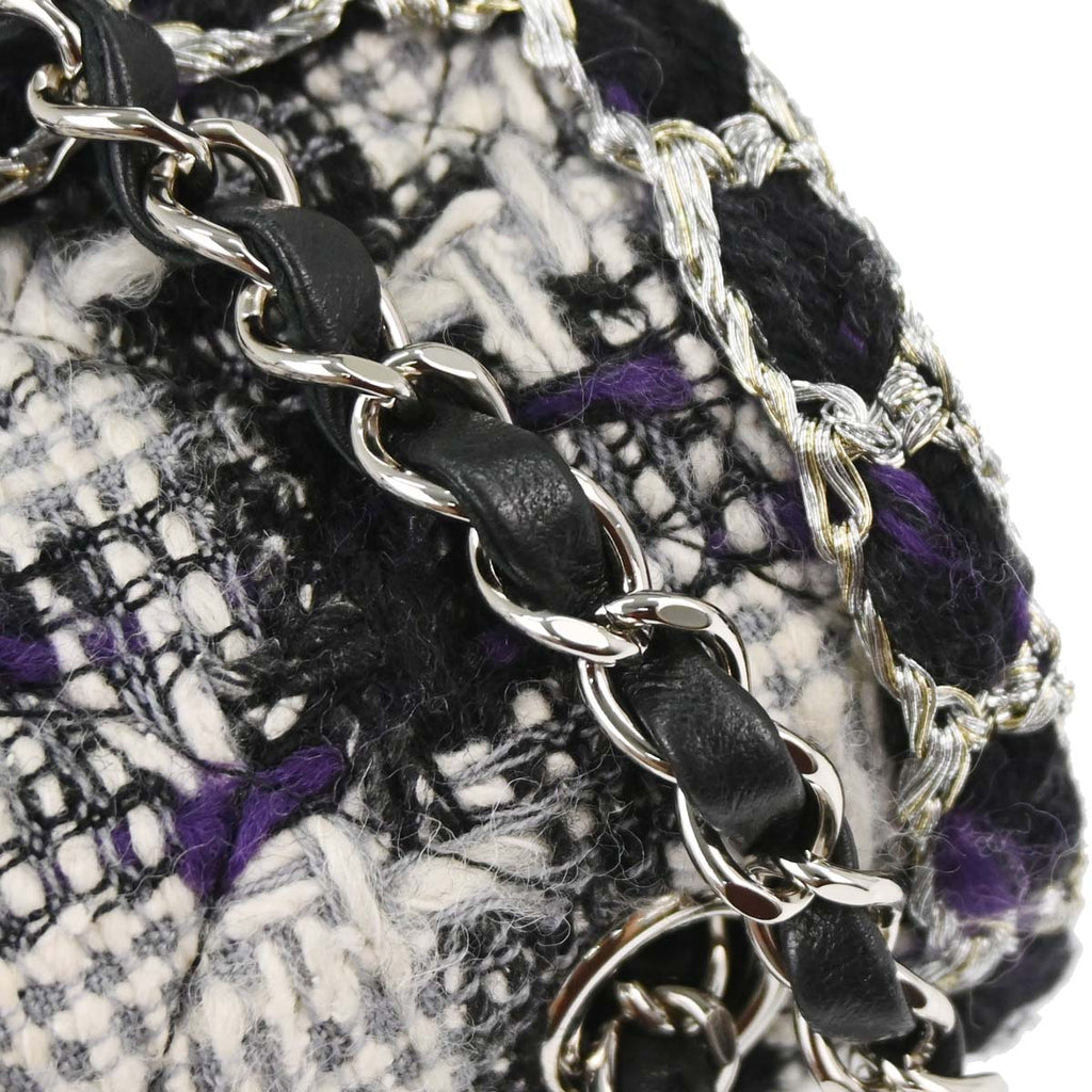 Chanel 2019 Black White Tweed Shoulder Bag