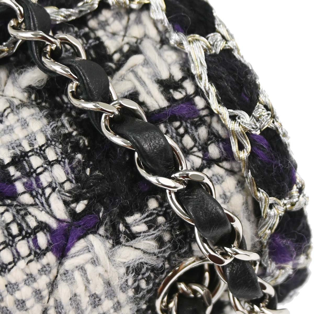 Chanel 2019 Black White Tweed Shoulder Bag