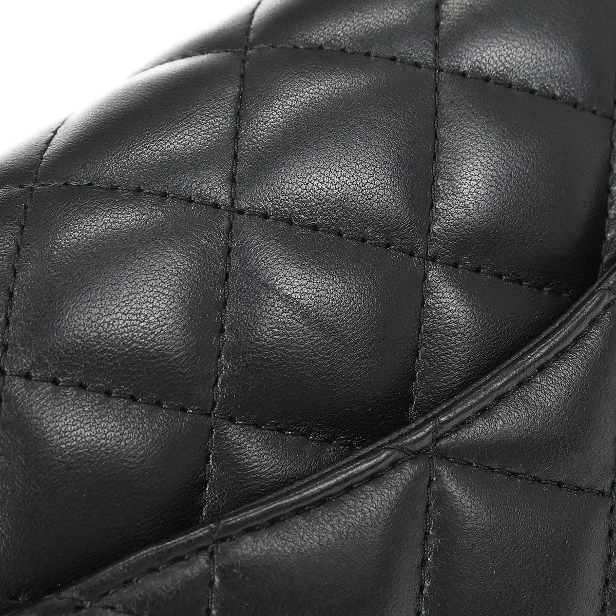Chanel 2017 Black Lambskin Mini Classic Square Flap Shoulder Bag 17