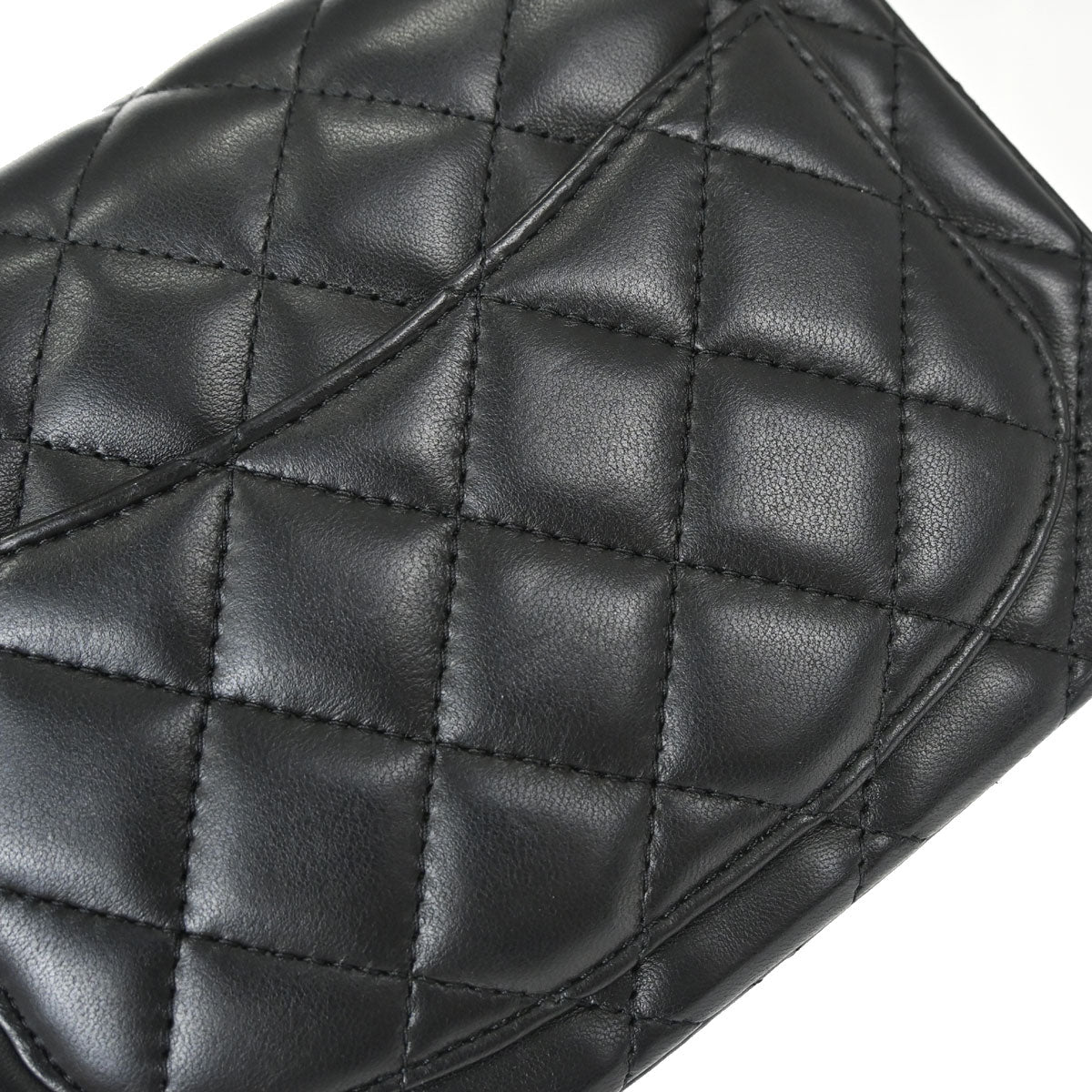 Chanel 2017 Black Lambskin Mini Classic Square Flap Shoulder Bag 17