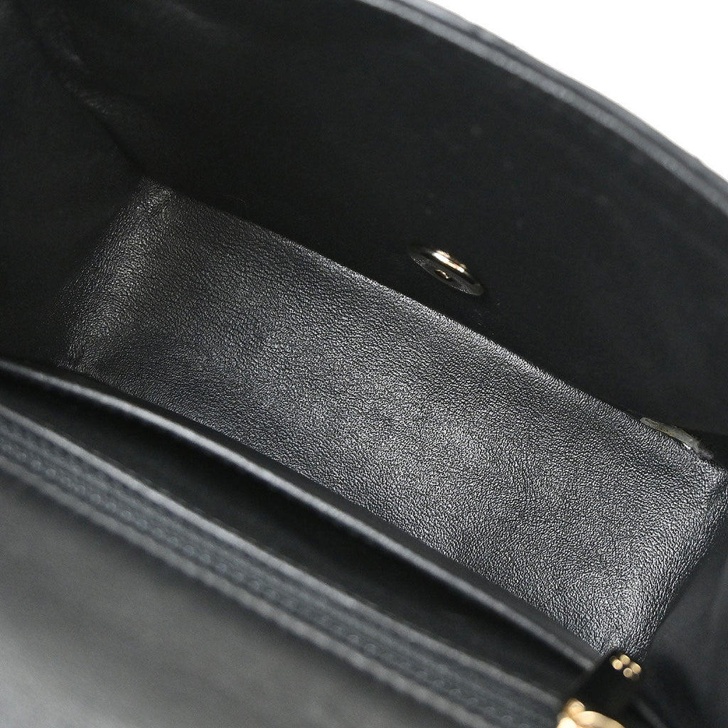 Chanel 2017 Black Lambskin Mini Classic Square Flap Shoulder Bag 17