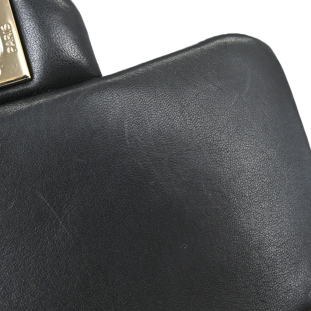 Chanel 2017 Black Lambskin Mini Classic Square Flap Shoulder Bag 17