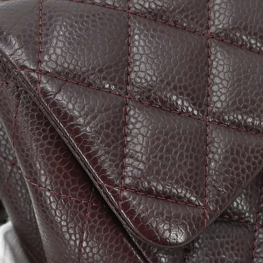 Chanel Brown Caviar Skin Mini Classic Square Flap Shoulder Bag 17
