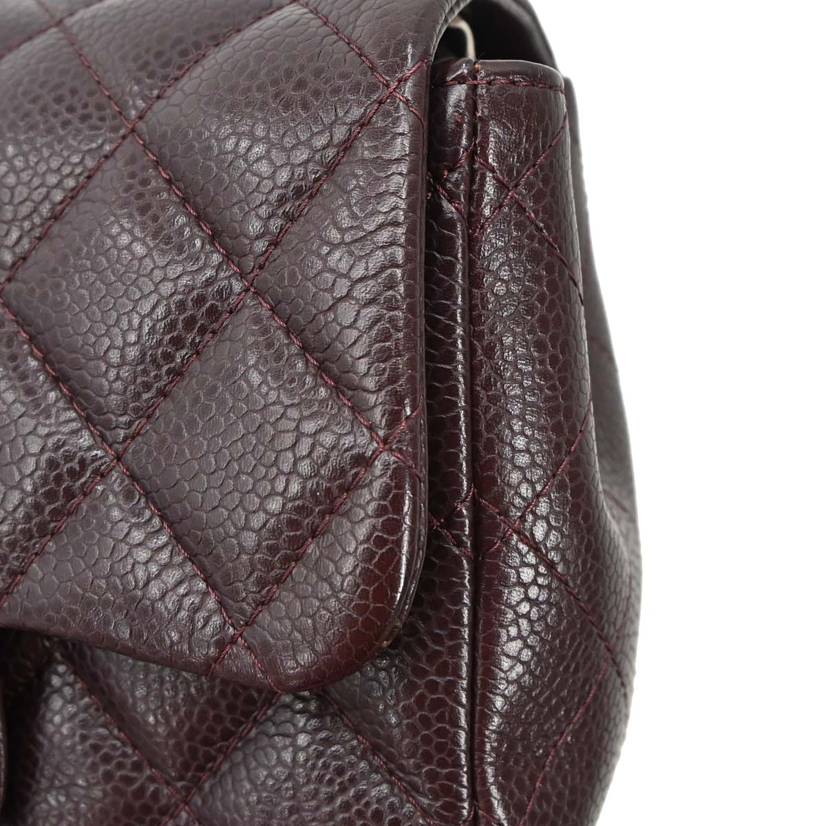 Chanel Brown Caviar Skin Mini Classic Square Flap Shoulder Bag 17