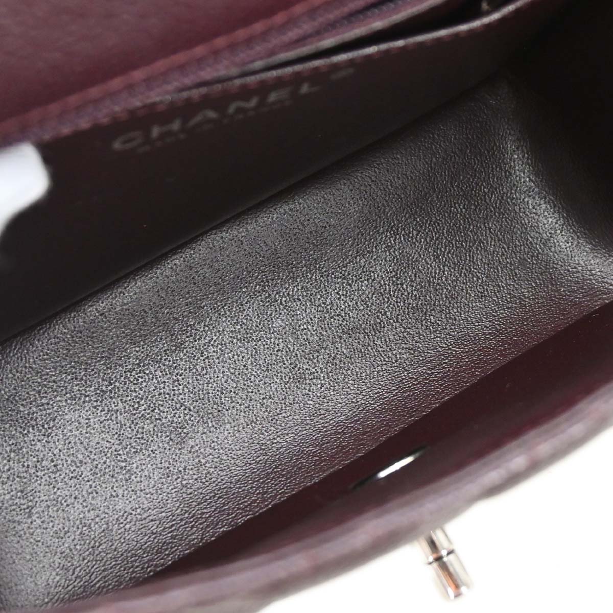 Chanel Brown Caviar Skin Mini Classic Square Flap Shoulder Bag 17