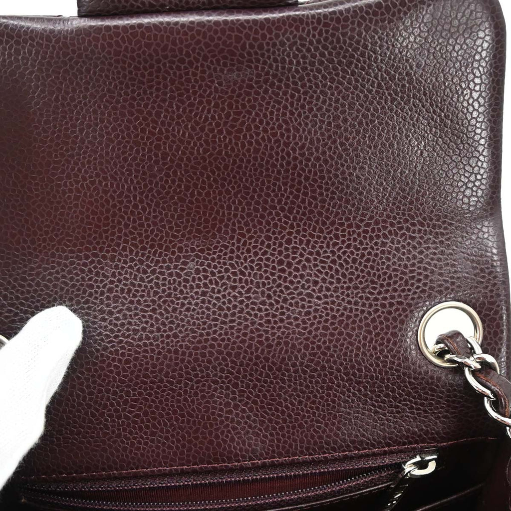 Chanel Brown Caviar Skin Mini Classic Square Flap Shoulder Bag 17
