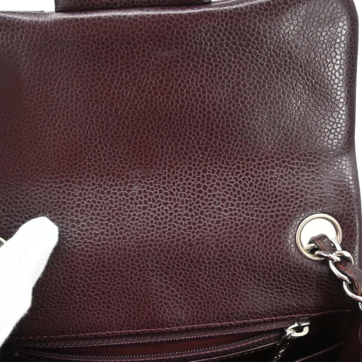 Chanel Brown Caviar Skin Mini Classic Square Flap Shoulder Bag 17