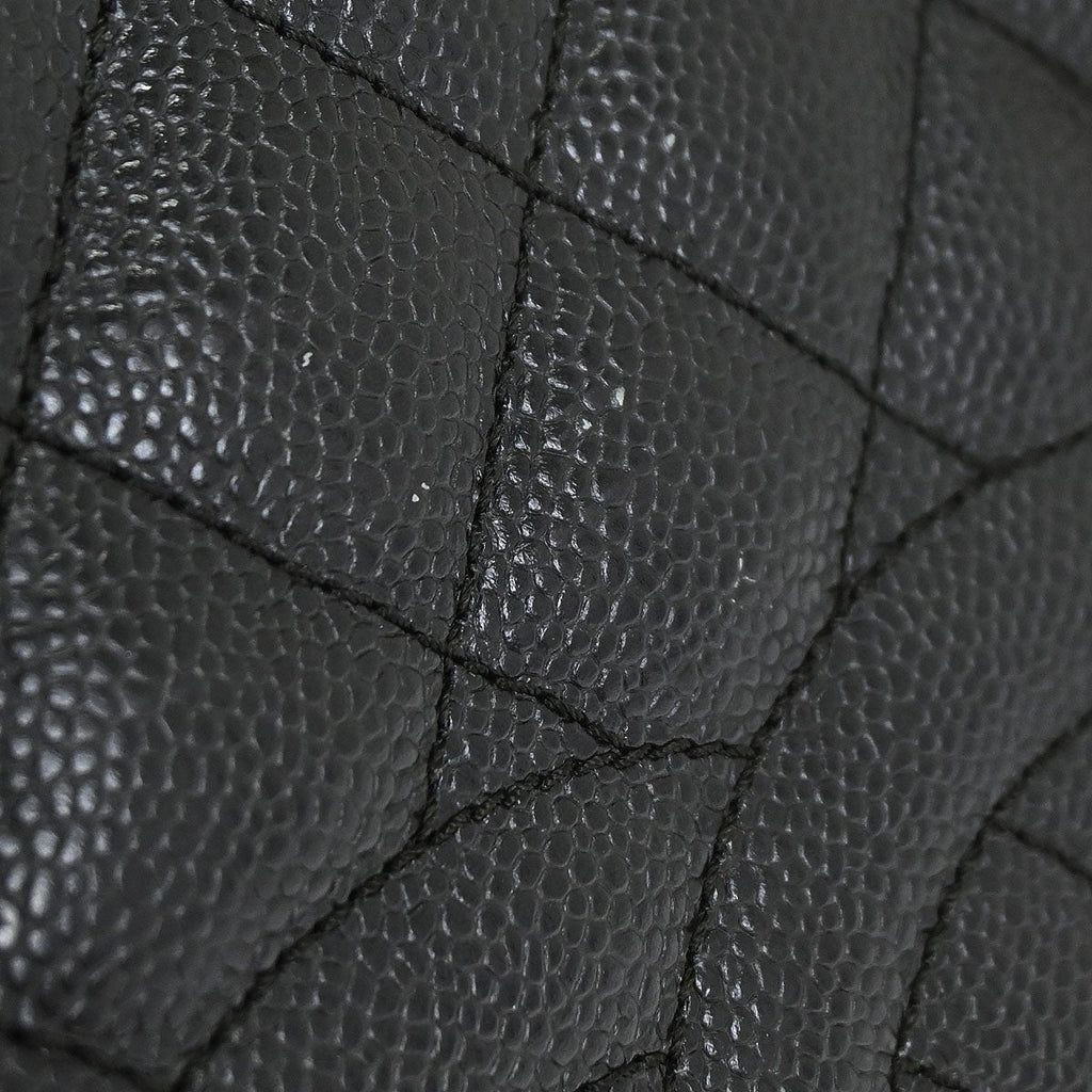 Chanel 2014 Black Caviar Skin Grand Shopping Tote GST Chain Handbag