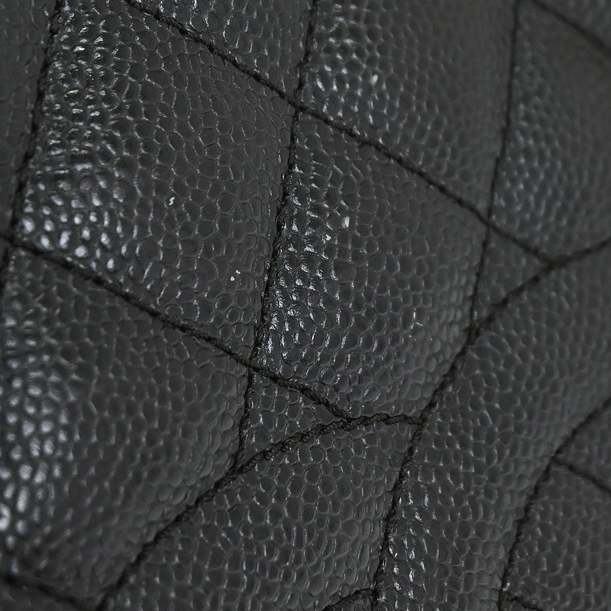 Chanel 2014 Black Caviar Skin Grand Shopping Tote GST Chain Handbag