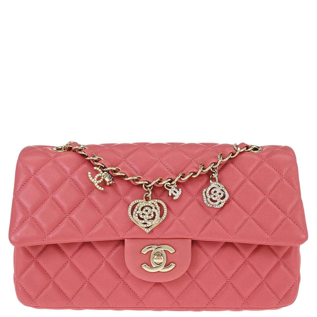 Chanel 2014 Pink Lambskin Valentine Shoulder Bag