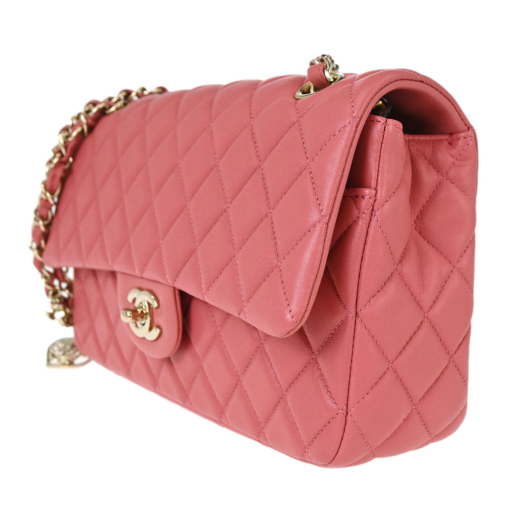 Chanel 2014 Pink Lambskin Valentine Shoulder Bag
