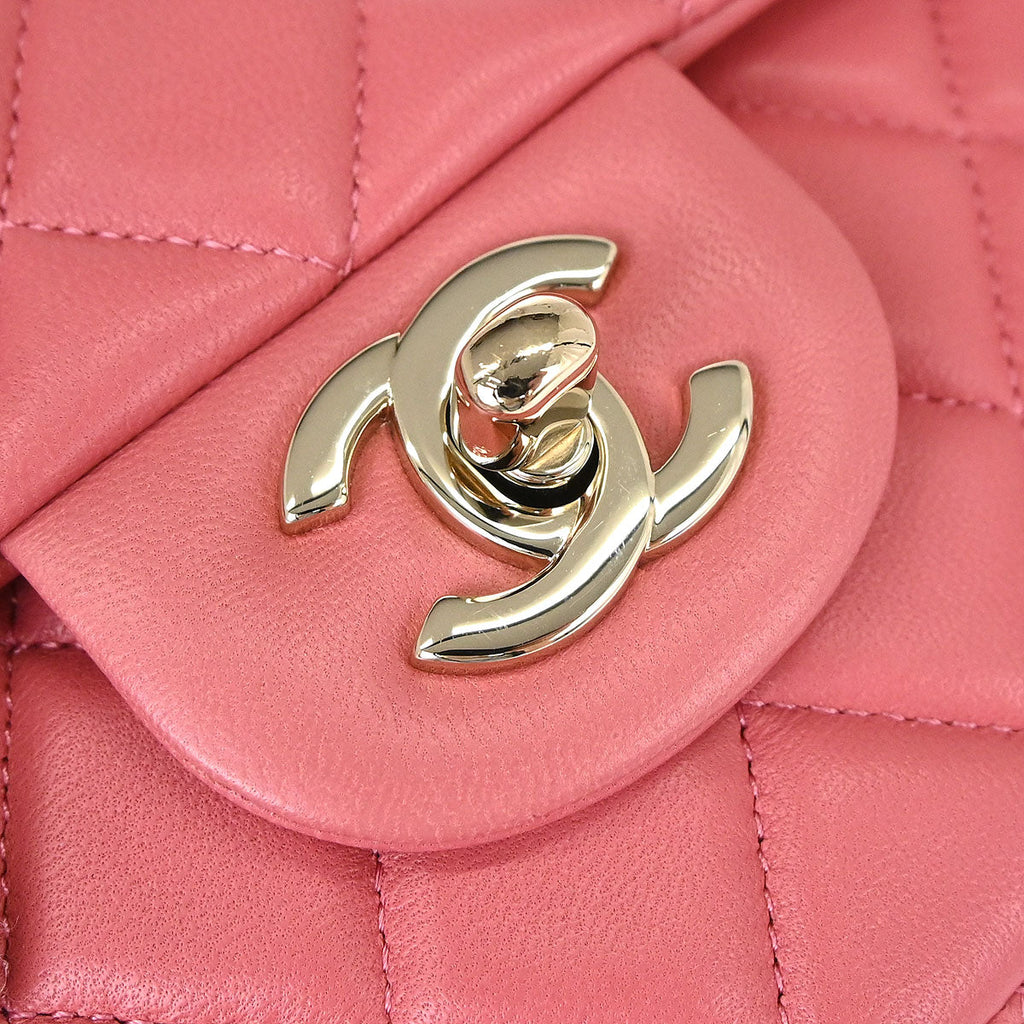 Chanel 2014 Pink Lambskin Valentine Shoulder Bag
