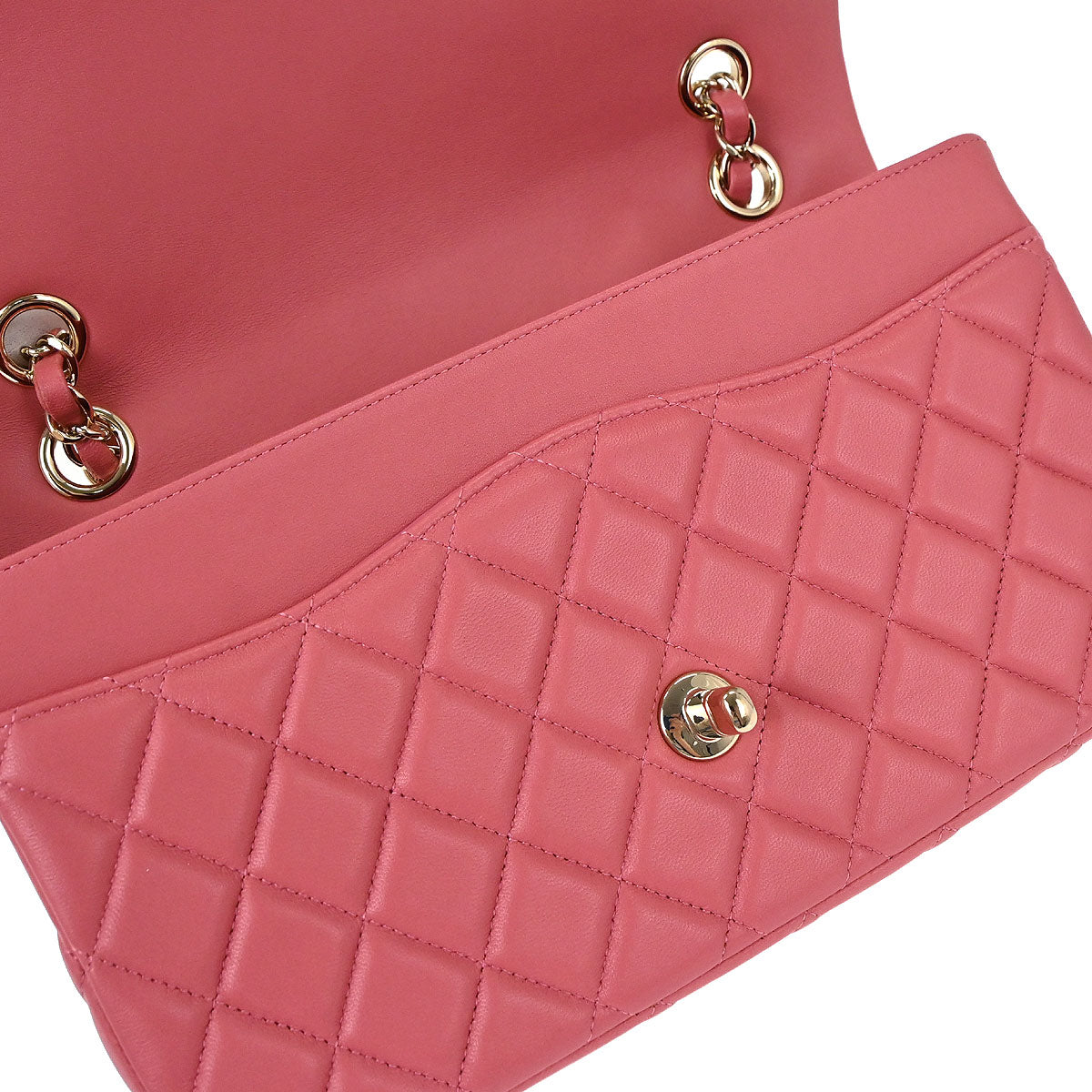 Chanel 2014 Pink Lambskin Valentine Shoulder Bag