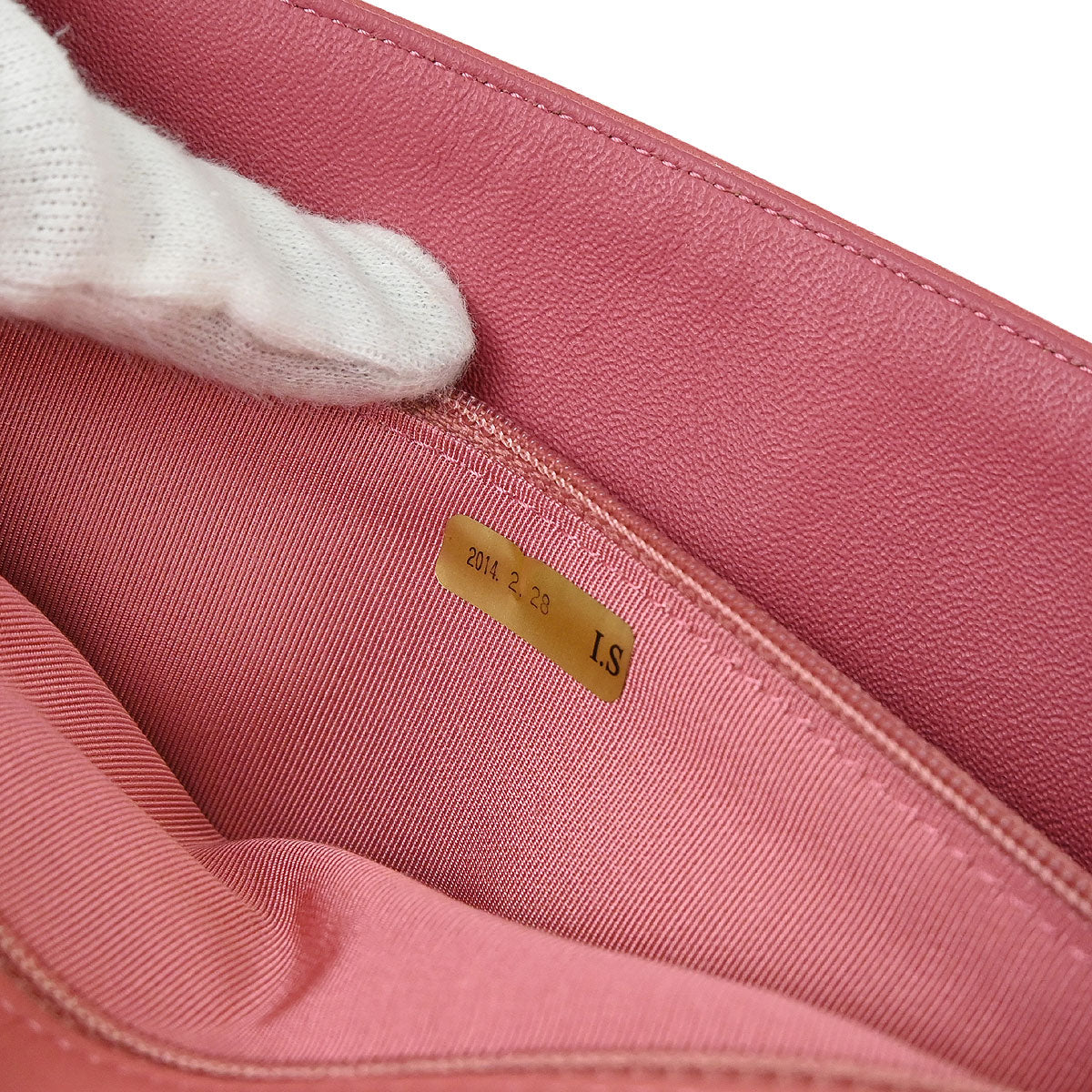 Chanel 2014 Pink Lambskin Valentine Shoulder Bag