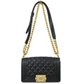 Boy Chanel 2019 Black Caviar Skin Small Chain Shoulder Bag