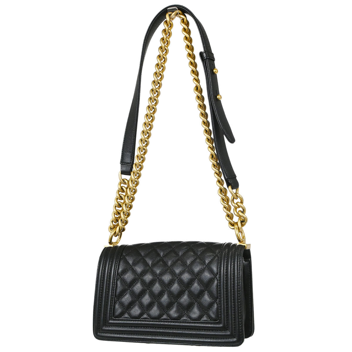 Boy Chanel 2019 Black Caviar Skin Small Chain Shoulder Bag