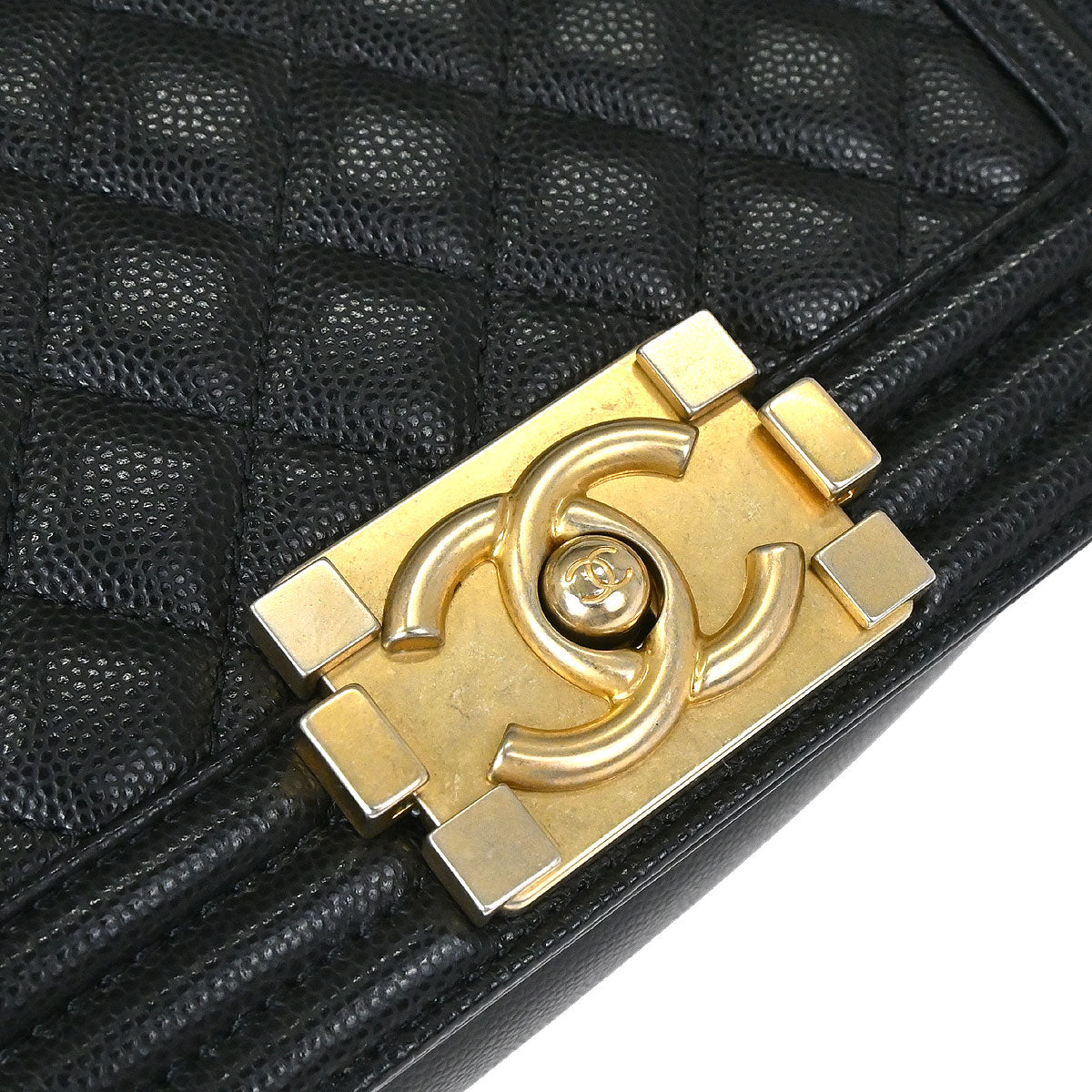 Boy Chanel 2019 Black Caviar Skin Small Chain Shoulder Bag