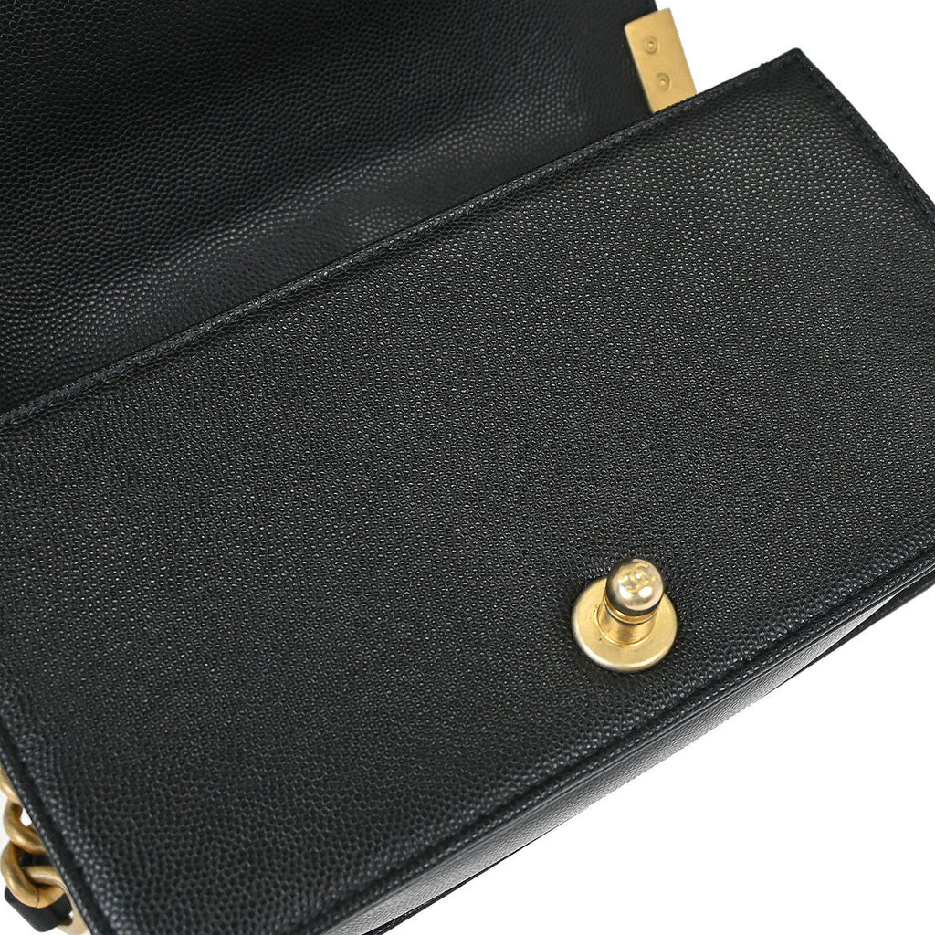Boy Chanel 2019 Black Caviar Skin Small Chain Shoulder Bag