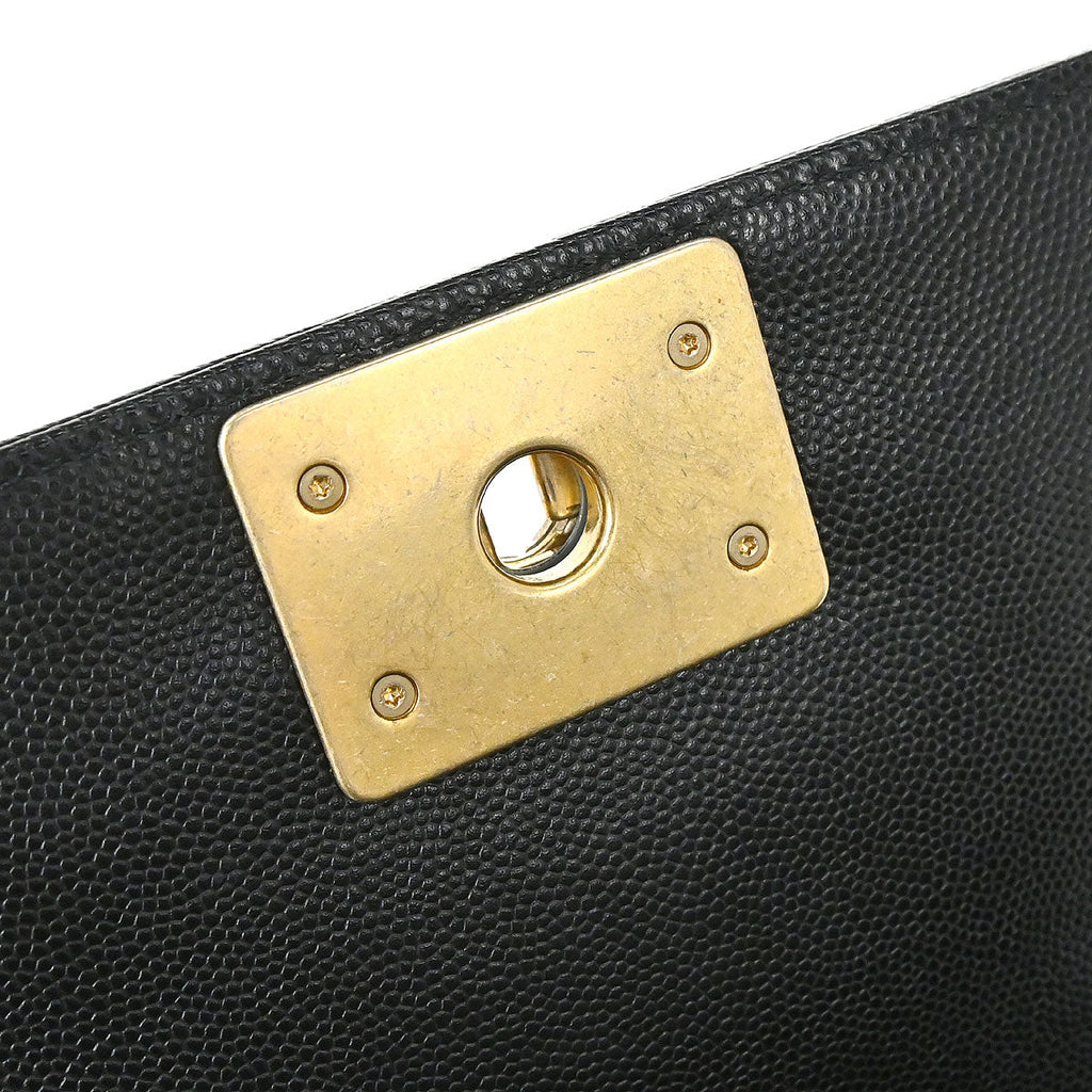 Boy Chanel 2019 Black Caviar Skin Small Chain Shoulder Bag