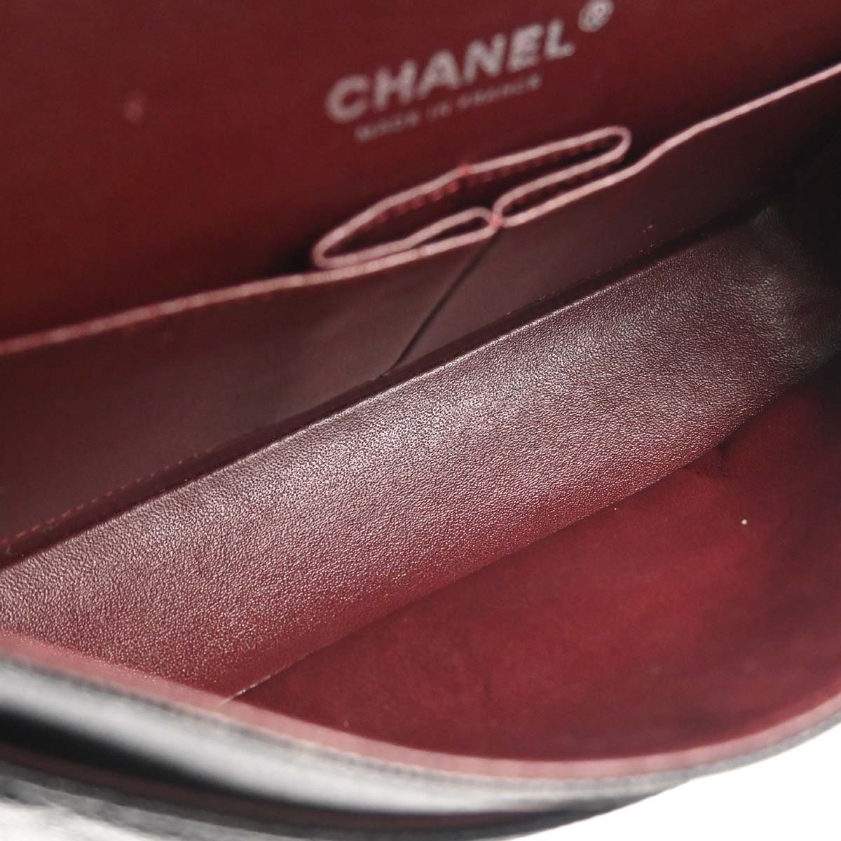 Chanel 2014 Black Caviar Skin Medium Classic Double Flap Shoulder Bag
