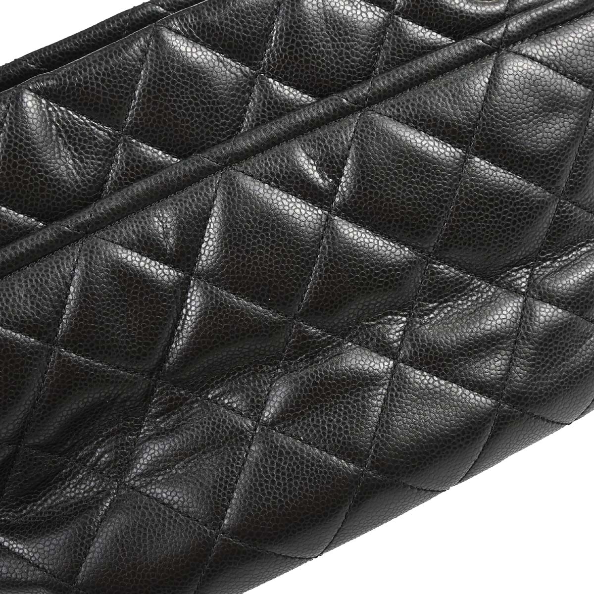 Chanel 2012-2013 Black Caviar Skin Timeless CC Chain Tote Bag