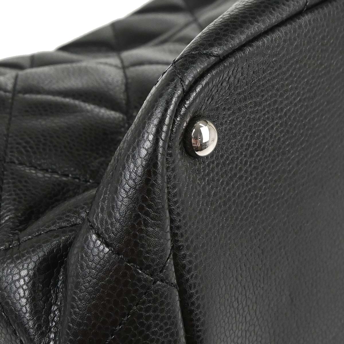 Chanel 2012-2013 Black Caviar Skin Timeless CC Chain Tote Bag