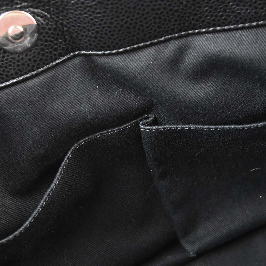 Chanel 2012-2013 Black Caviar Skin Timeless CC Chain Tote Bag