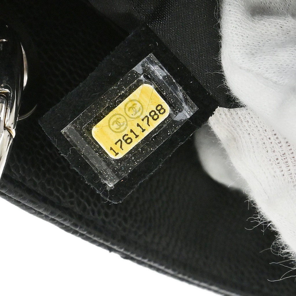 Chanel 2012-2013 Black Caviar Skin Grand Shopping Tote GST Chain Handbag