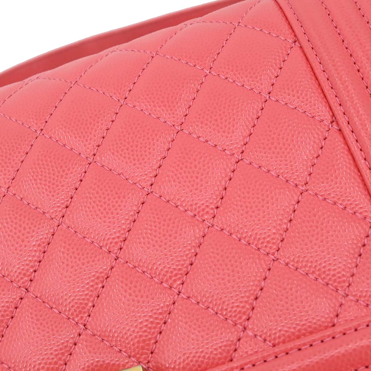 Boy Chanel Pink Caviar Skin Medium Chain Shoulder Bag