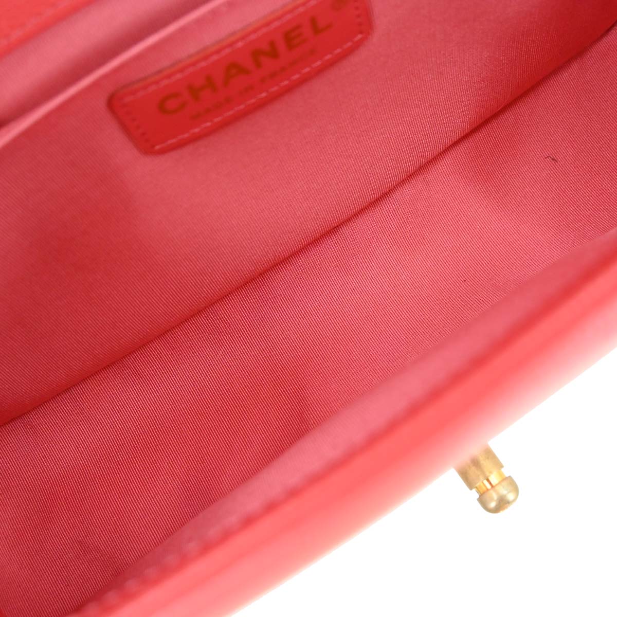 Boy Chanel Pink Caviar Skin Medium Chain Shoulder Bag