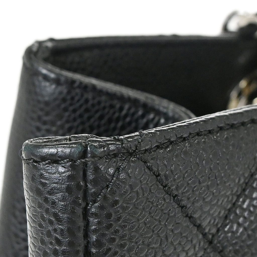 Chanel 2012-2013 Black Caviar Skin Grand Shopping Tote GST Chain Handbag