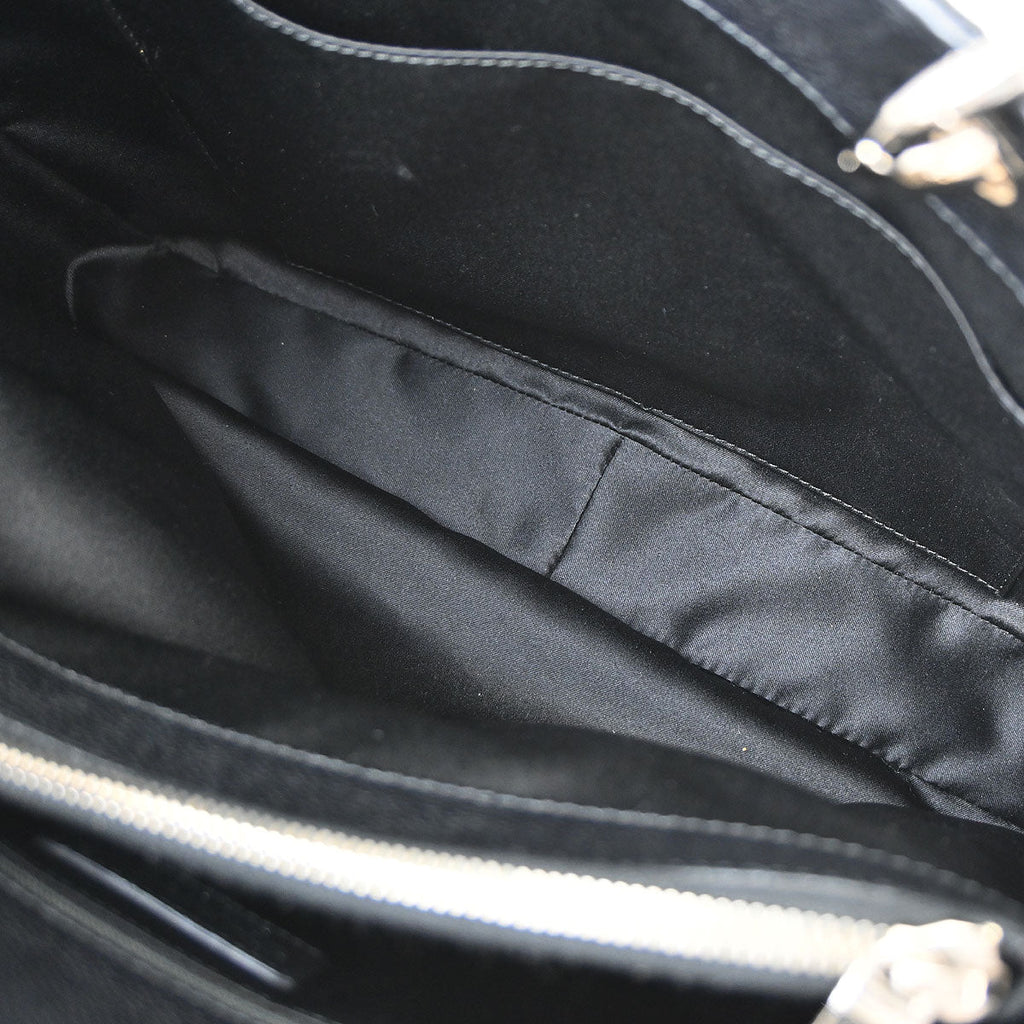 Chanel 2012-2013 Black Caviar Skin Grand Shopping Tote GST Chain Handbag