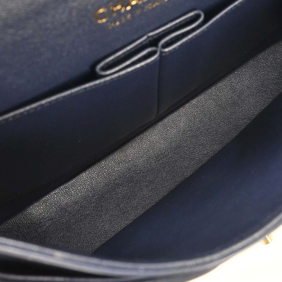 Chanel 2015-2016 Navy Lambskin Medium Classic Double Flap Bag