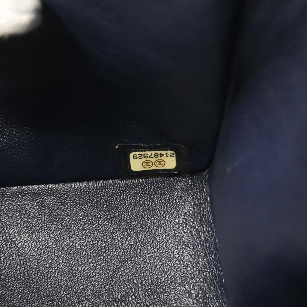 Chanel 2015-2016 Navy Lambskin Medium Classic Double Flap Bag