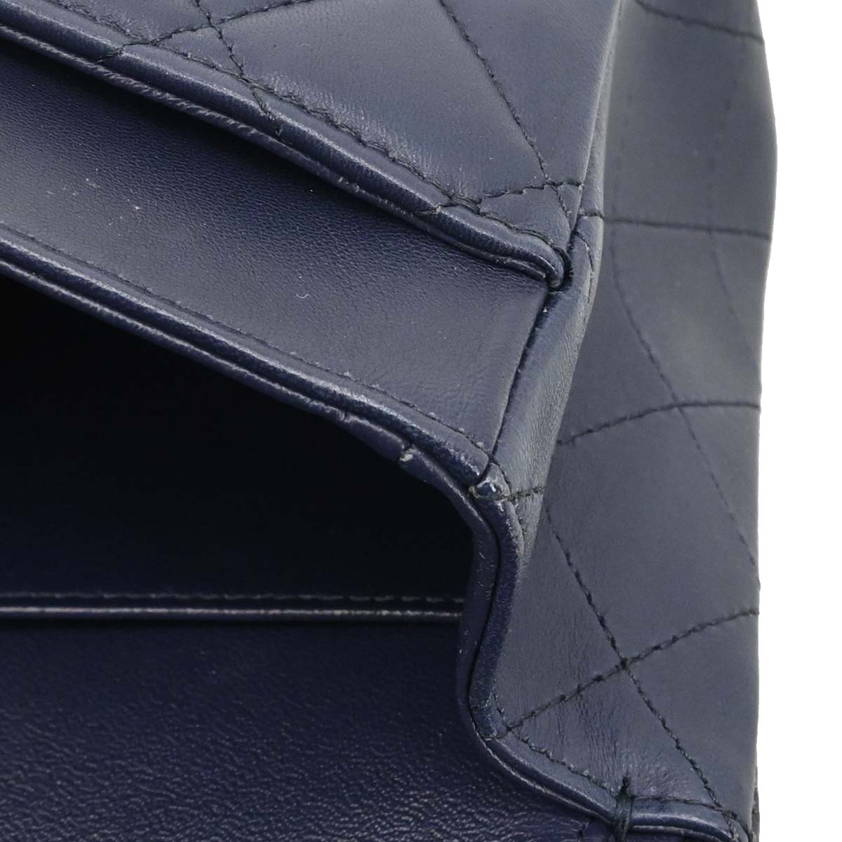 Chanel 2015-2016 Navy Lambskin Medium Classic Double Flap Bag