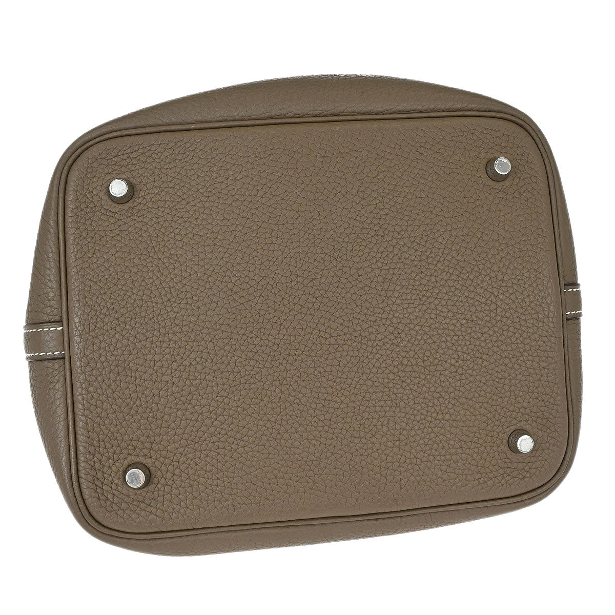 Hermes Etoupe Taurillon Clemence Picotin Lock 22 MM Handbag