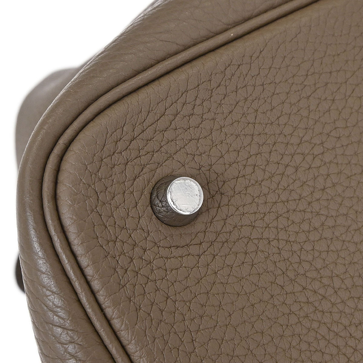Hermes Etoupe Taurillon Clemence Picotin Lock 22 MM Handbag
