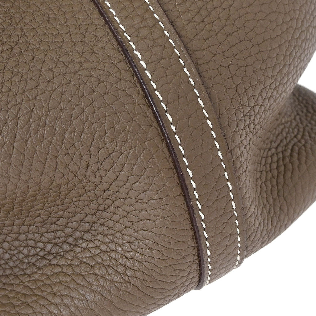 Hermes Etoupe Taurillon Clemence Picotin Lock 22 MM Handbag
