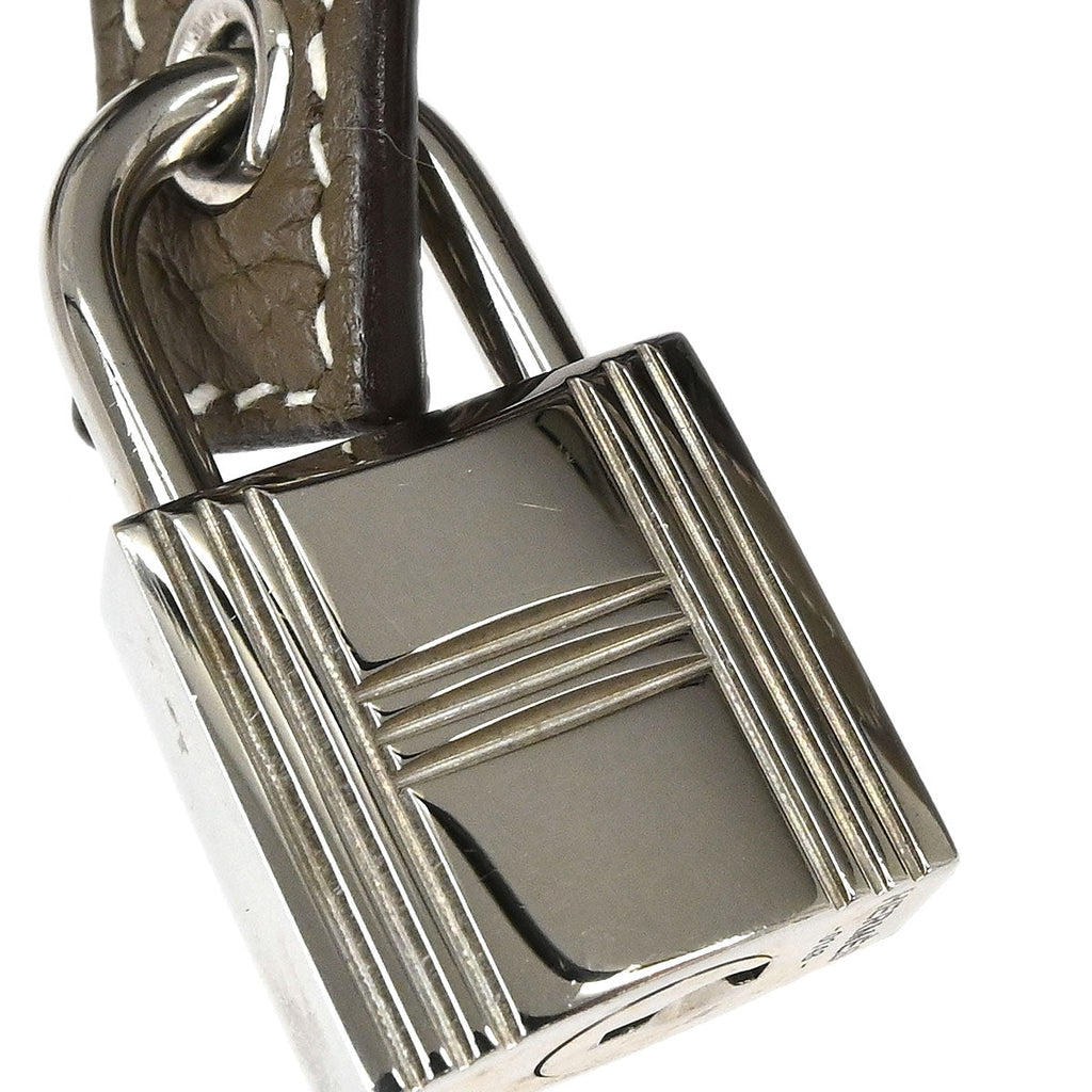 Hermes Etoupe Taurillon Clemence Picotin Lock 22 MM Handbag