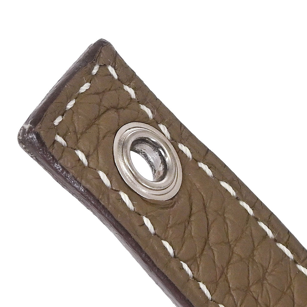 Hermes Etoupe Taurillon Clemence Picotin Lock 22 MM Handbag